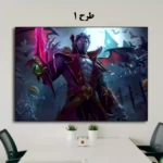 تابلو شخصیت Ahri از بازی League of Legends روی شاسی