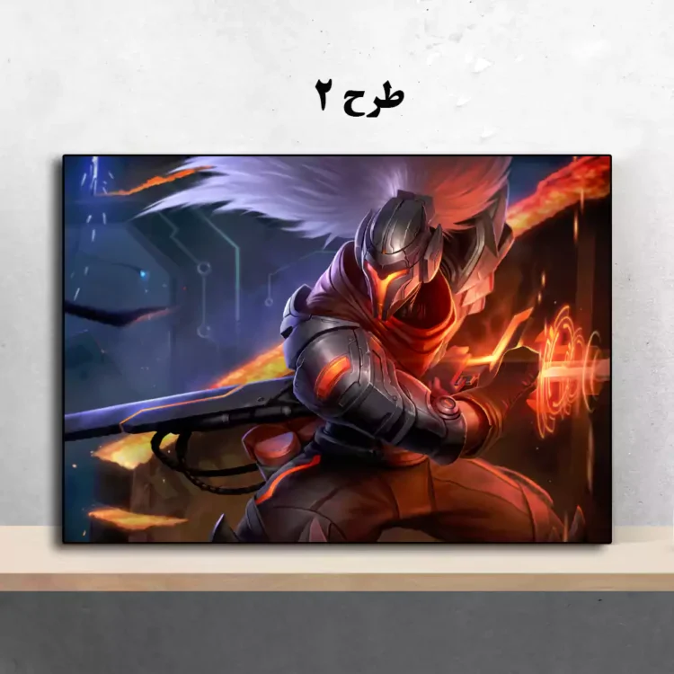 تابلو شخصیت Yasuo از بازی League of Legends با طراحی حرفه‌ای