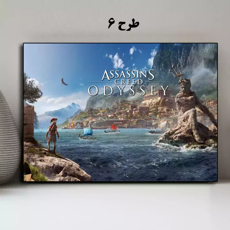 خرید تابلو گیمینگ Assassin's Creed Odyssey طرح قهرمان در نبرد