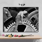 تابلو شاسی طرح چاپلین برای دکوراسیون سینمایی