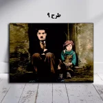 تابلو چارلی چاپلین در ابعاد بزرگ برای پذیرایی