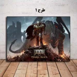 خرید تابلو Doom صحنه جنگ کلاسیک برای دکور گیمینگ