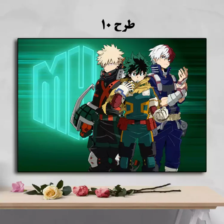 تابلو My Hero Academia طرح کمیک برای طرفداران انیمه ژاپنی