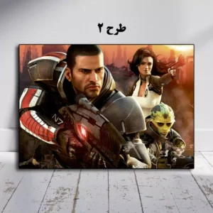 تابلو Mass Effect 2 طرح شخصیت فرمانده شپرد برای دکور اتاق گیمینگ